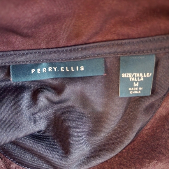 Perry Ellis Men's Quarter Zip Cotton Blend Sweater - Picture 7 of 9